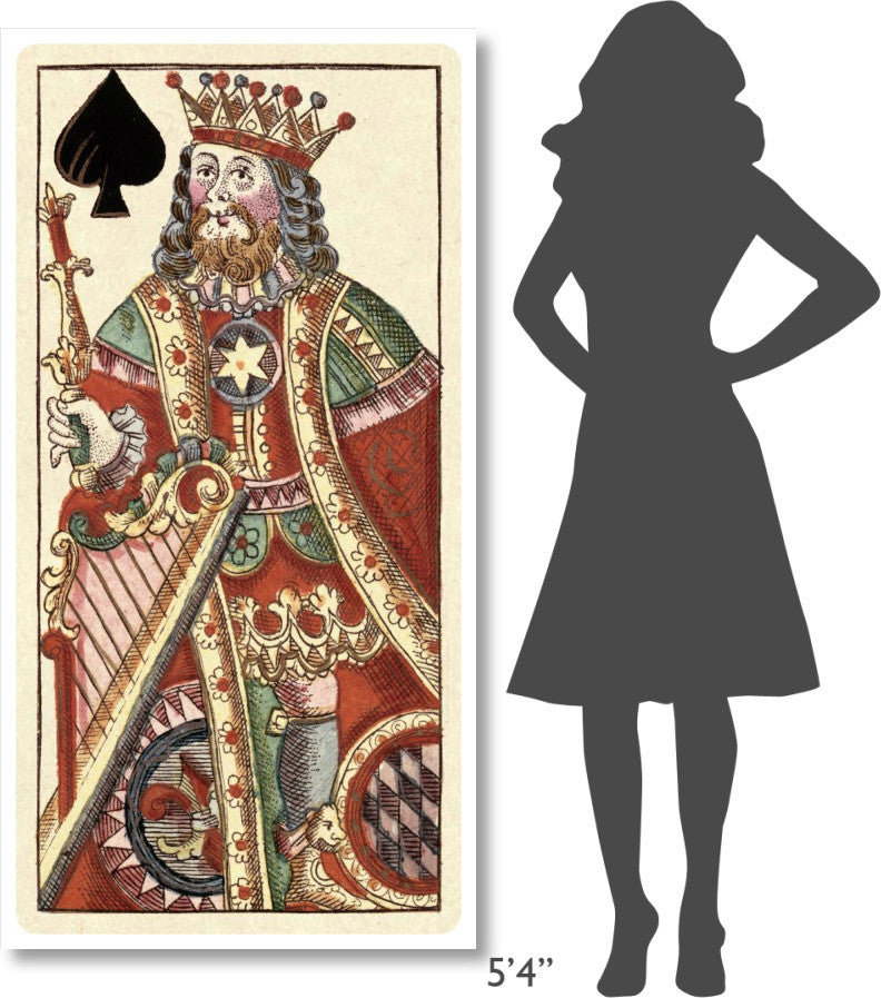 "King of Spades (Bauern Hochzeit Deck)" Paper Art, 32"x62"