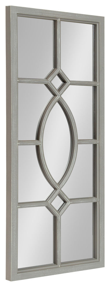Cassat Framed Wall Accent Mirror, Gray 13x30