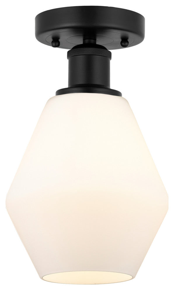 Innovations 616-1F-BK-G651-6 Cindyrella 1 Light Semi-Flush Mount, Matte Black