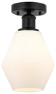 Innovations 616-1F-BK-G651-6 Cindyrella 1 Light Semi-Flush Mount, Matte Black