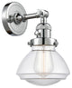 Olean 1-Light Sconce, Polished Chrome, Clear