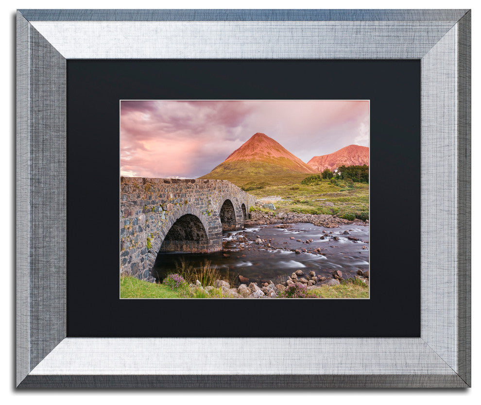 Blanchette Photography 'Scottish Bridge', Silver Frame, Black Matte, 14"x11"