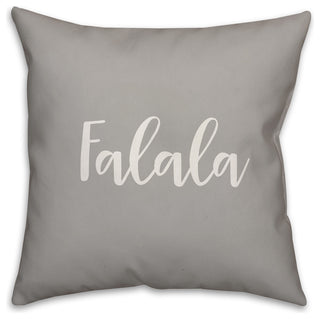 Falala, Gray 18x18 Throw Pillow Cover