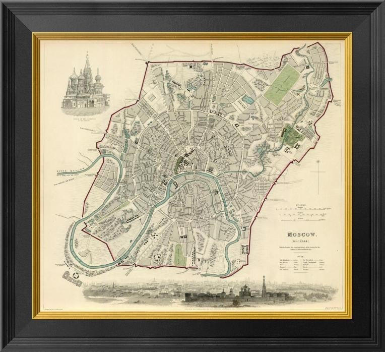 "Moscow, Russia, 1836"  by Society for the Diffusion of Useful Knowledge, 20x19"