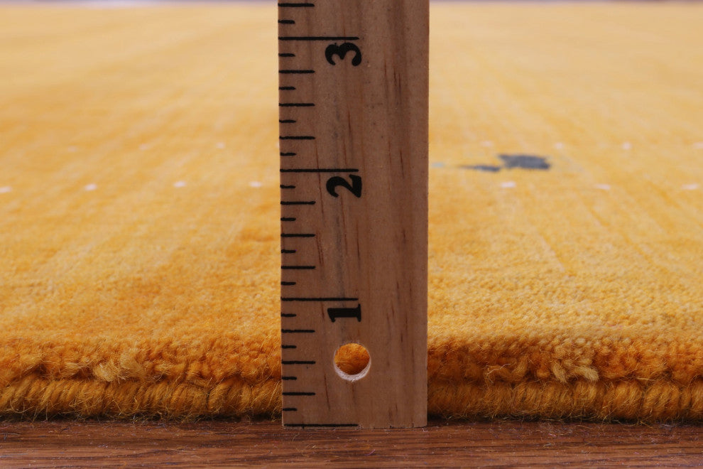 10' Square Persian Gabbeh Hand Knotted Rug - Q15145