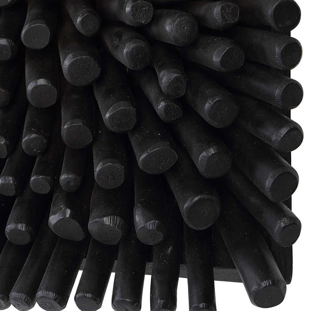 Uttermost Portside Black Wood Wall Panel