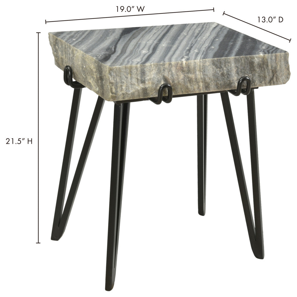 Contemporary Alpert Accent Table Grey - Grey