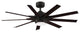 Odyn Ceiling Fan, Dark Bronze With Dark Walnut Blades, 56"