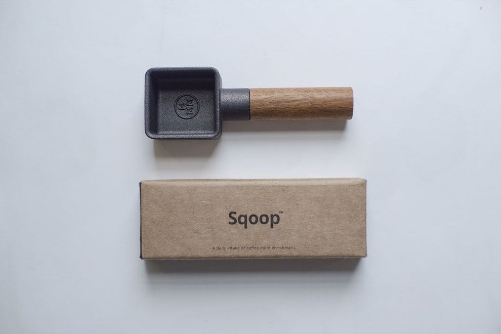 HMM Sqoop Coffee Bean Scoop, Cast Iron & Teak