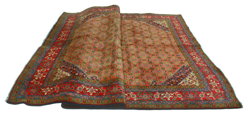 Fine Vintage Distressed Murray Rust/Red Rug, 6'3x9'5