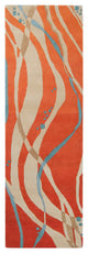 Surya Studio SR-109 8' Round Rug, Bright Orange/Aqua/Beige