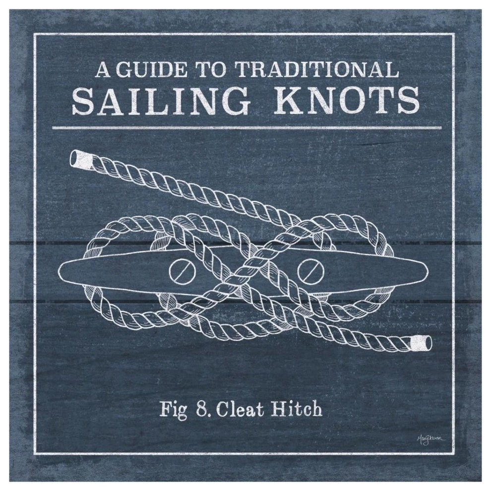 "Vintage Sailing Knots VII" Digital Paper Print by Mary Urban, 38"x38"