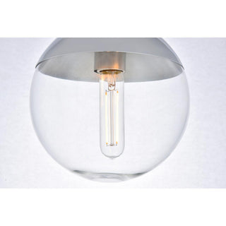 Eclipse 1 Light Chrome Flush Mount With Clear Glass