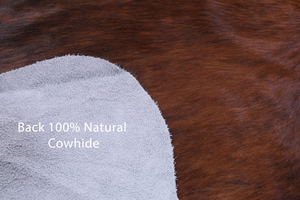 7' 3" X 6' 6" Organic Natural Hair-On Cowhide Area Rug C1581
