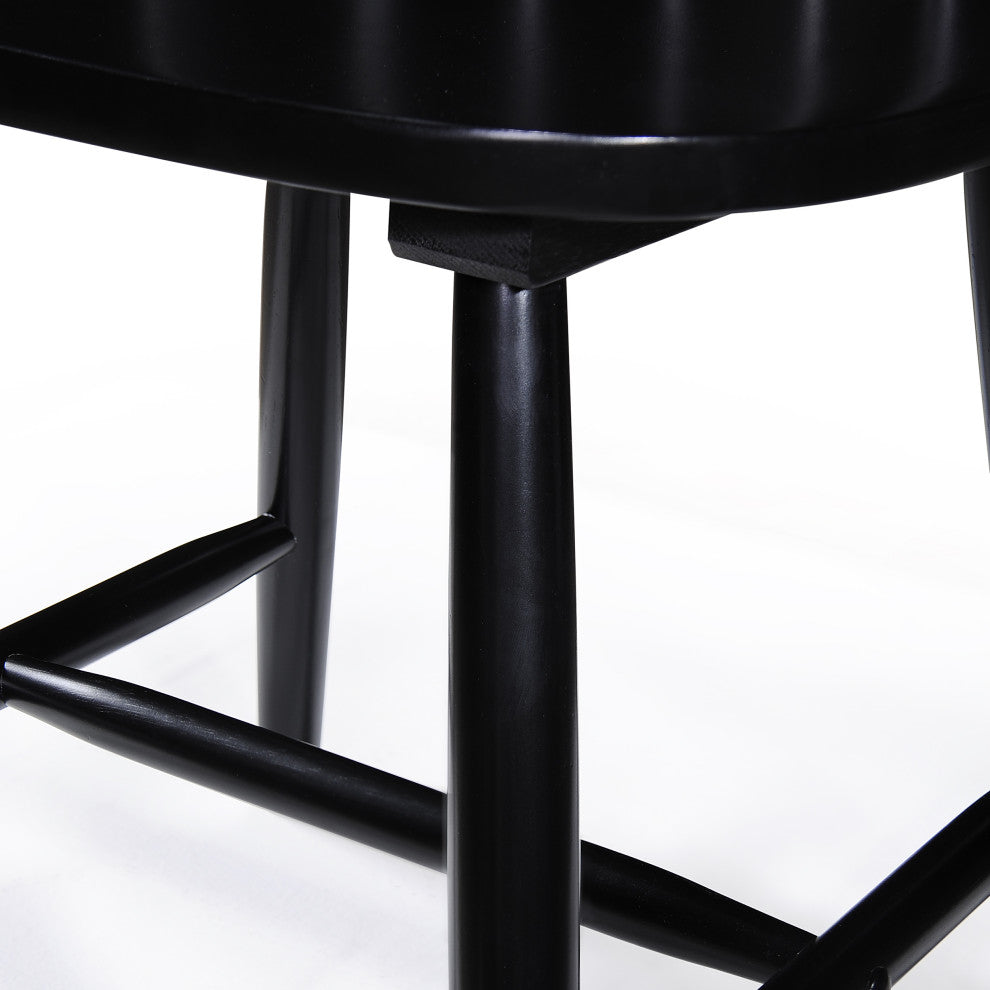Southview Contemporary Iron and Wood 7-Piece Dining Set, Black