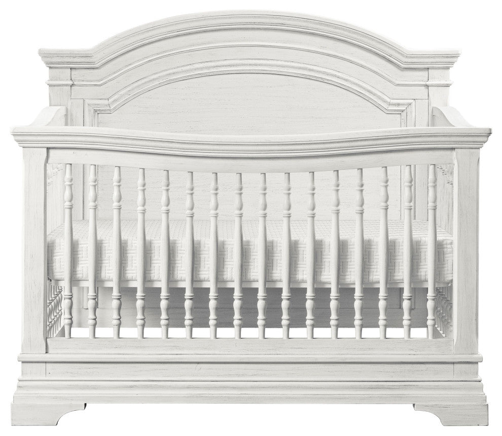 Olivia 60"W Wood Convertible Crib, Brushed White
