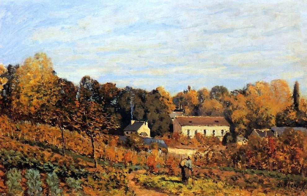 Alfred Sisley Kitchen Garden at Louveciennes, 18"x27" Wall Decal