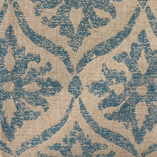 Plutus Blue Flowers Jacquard Luxury Throw Pillow, 20"x36"