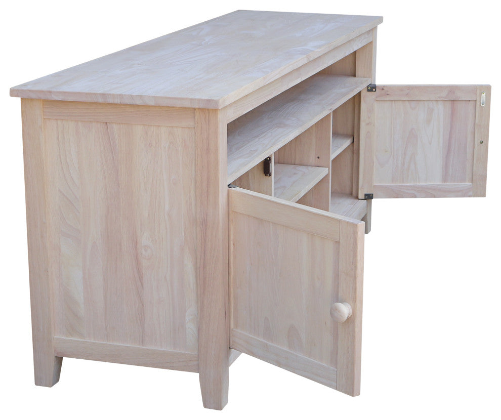 Entertainment / TV Stand with 2 Doors - Unfinished
