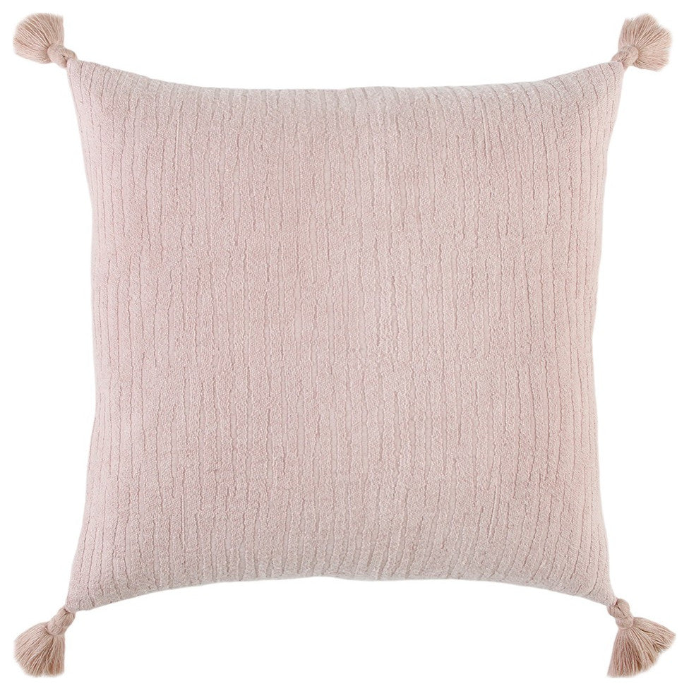 Blush Solid Tonal Abstract Stripe Throw Pillow