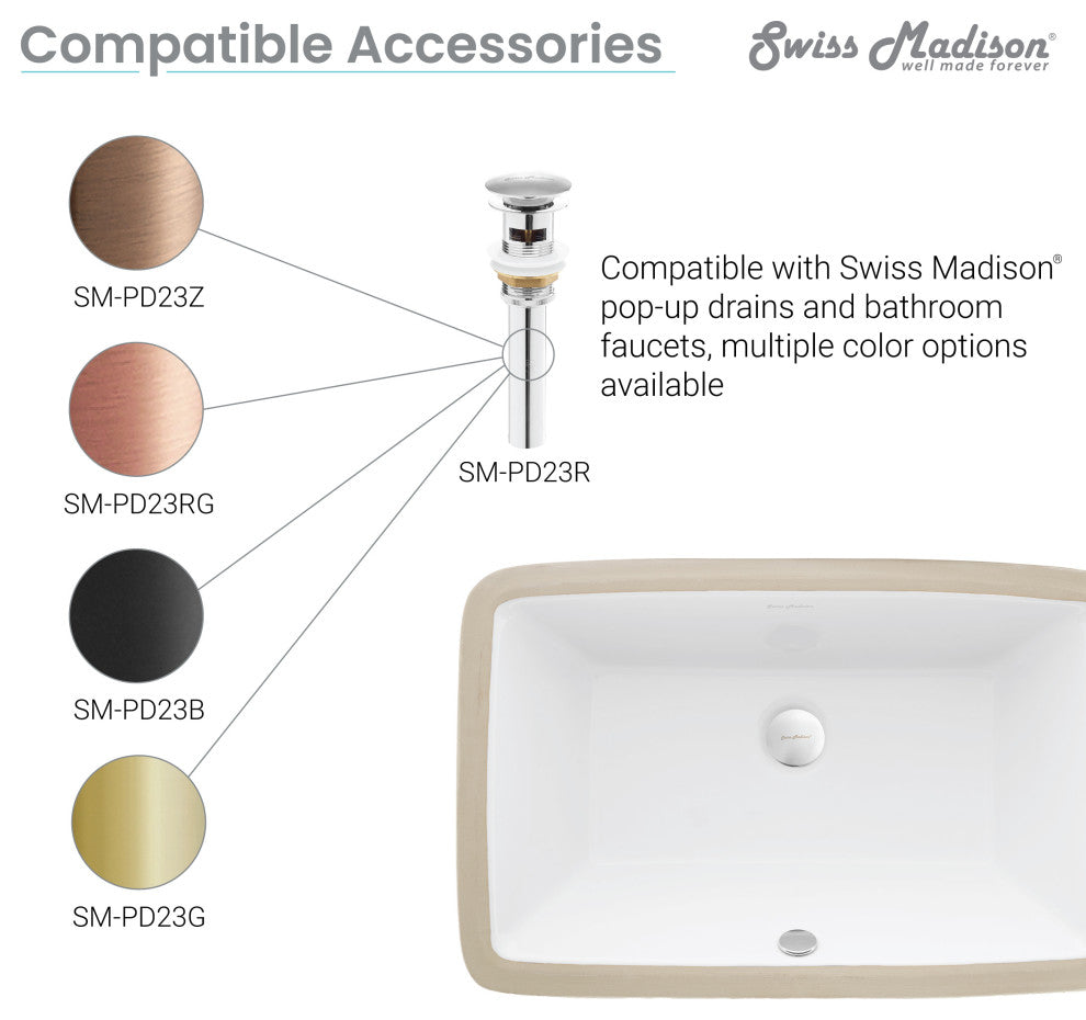 Voltaire 21" Rectangular Under-Mount Bathroom Sink