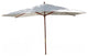 10' Rectangle Umbrella Wooden Pole Shore Emerald Sunbrella Cushion
