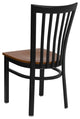 Flash Furniture Hercules Black Back Metal Dining Chair in Cherry