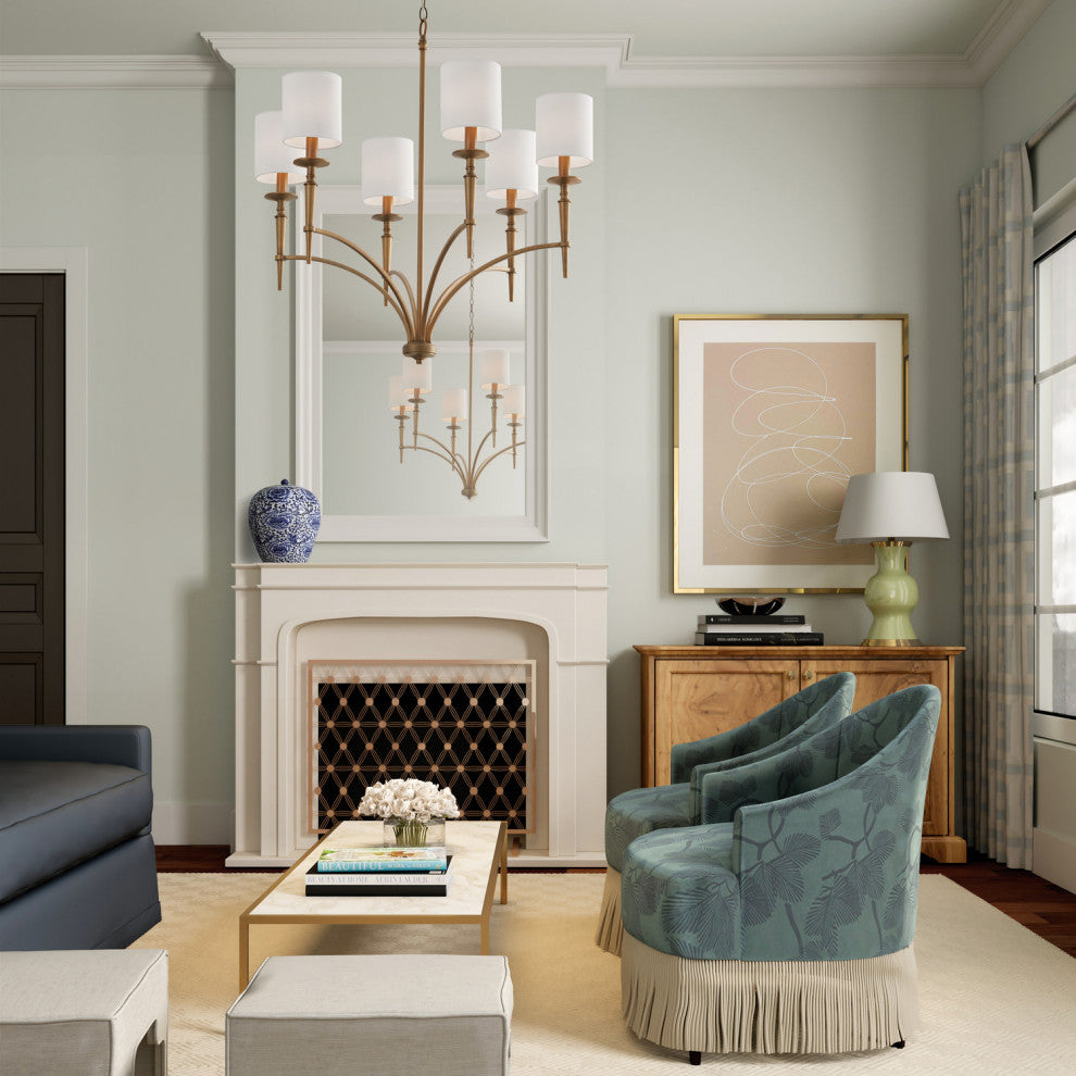 Capital Lighting 442661-701 Abbie 6 Light 31"W Pillar Candle - Aged Brass