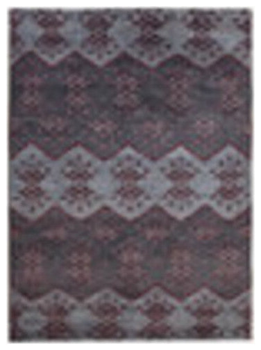 Hand Knotted Silk Area Rug Contemporary Multicolor