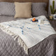 French Blue Diamond Cut Throw