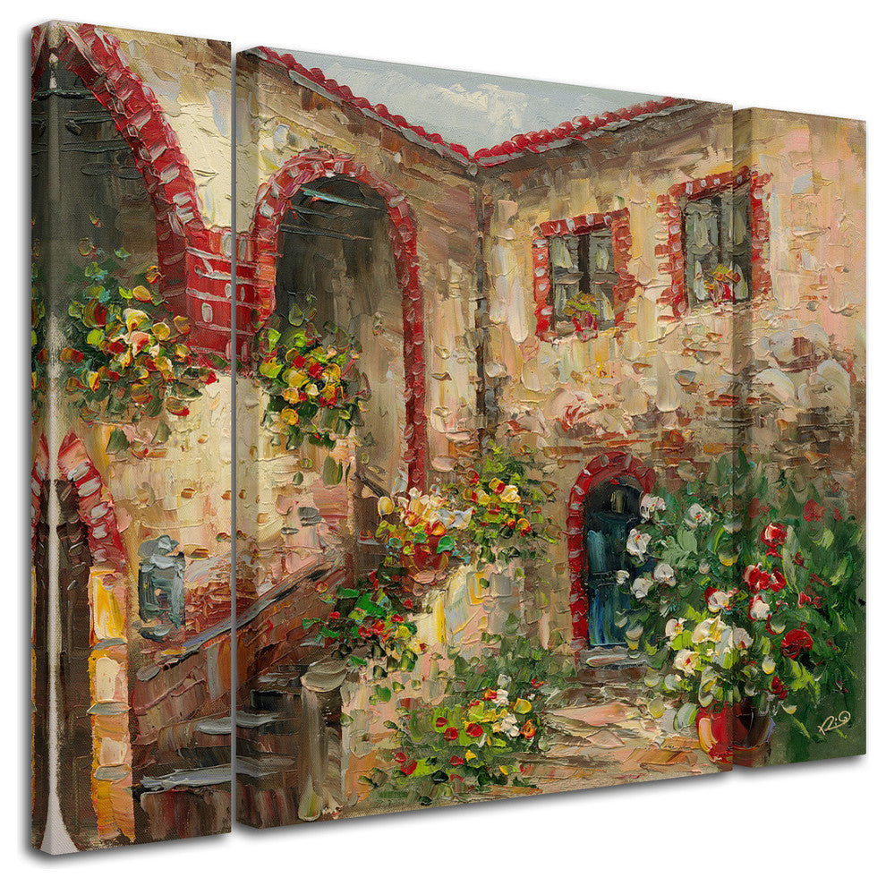 Rio 'Tuscany Courtyard' Multi Panel Art Set, 41"x30"