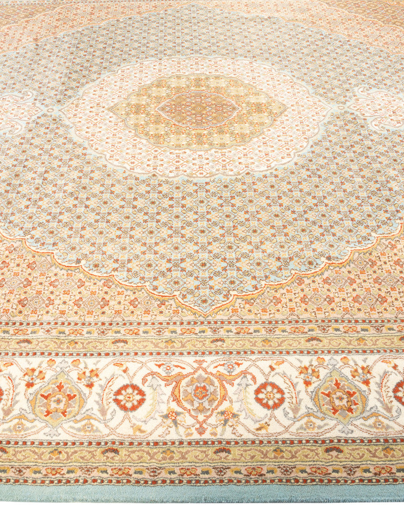 Loikaw One-of-a-Kind Hand-Knotted Area Rug Light Blue, 8'1"x10'3"