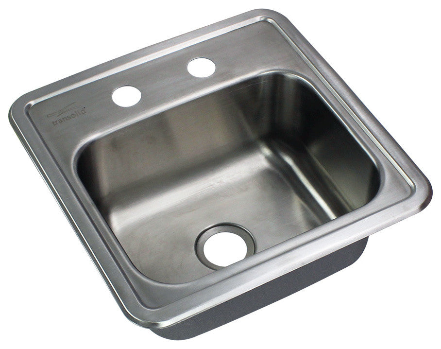 Transolid Select 15"x15"x6" Single Drop-in SS Bar Sink