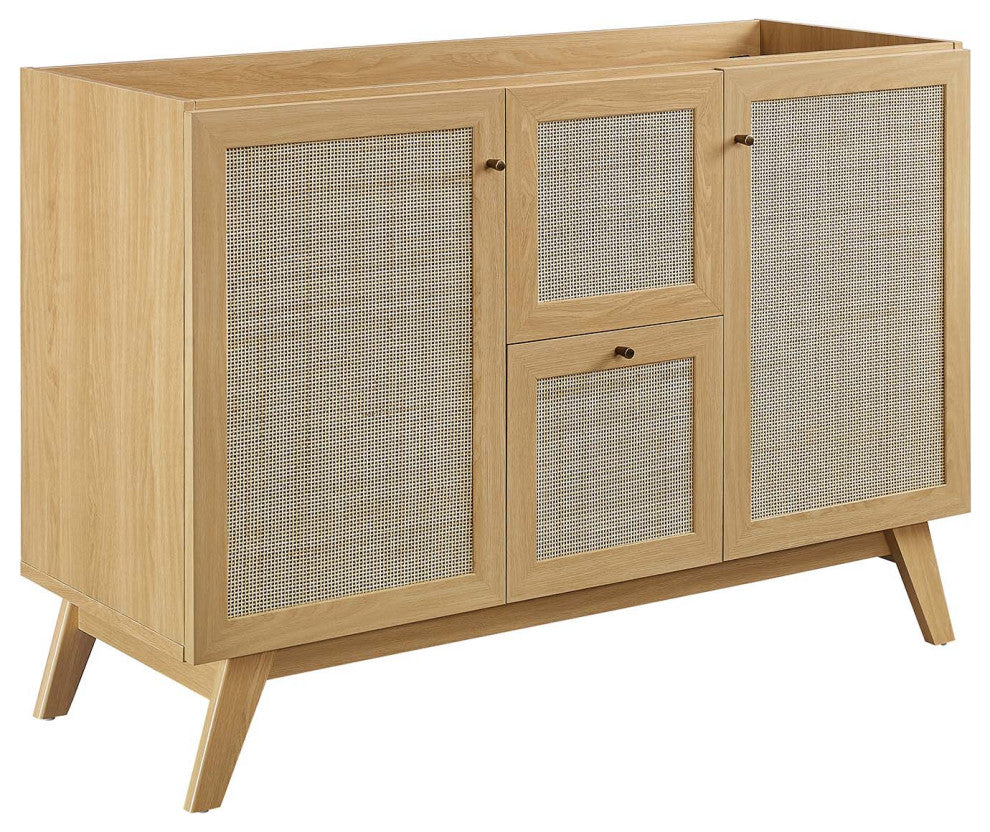 Soma 48" Single or Double Sink Compatible Bathroom Vanity Cabinet - Oak