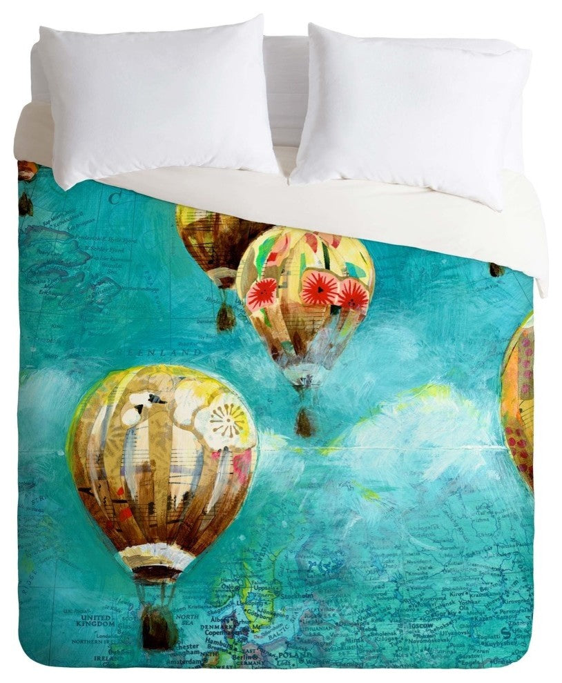 Deny Designs Land Of Lulu Herd Of Balloons 2 Duvet Cover - Lightweight