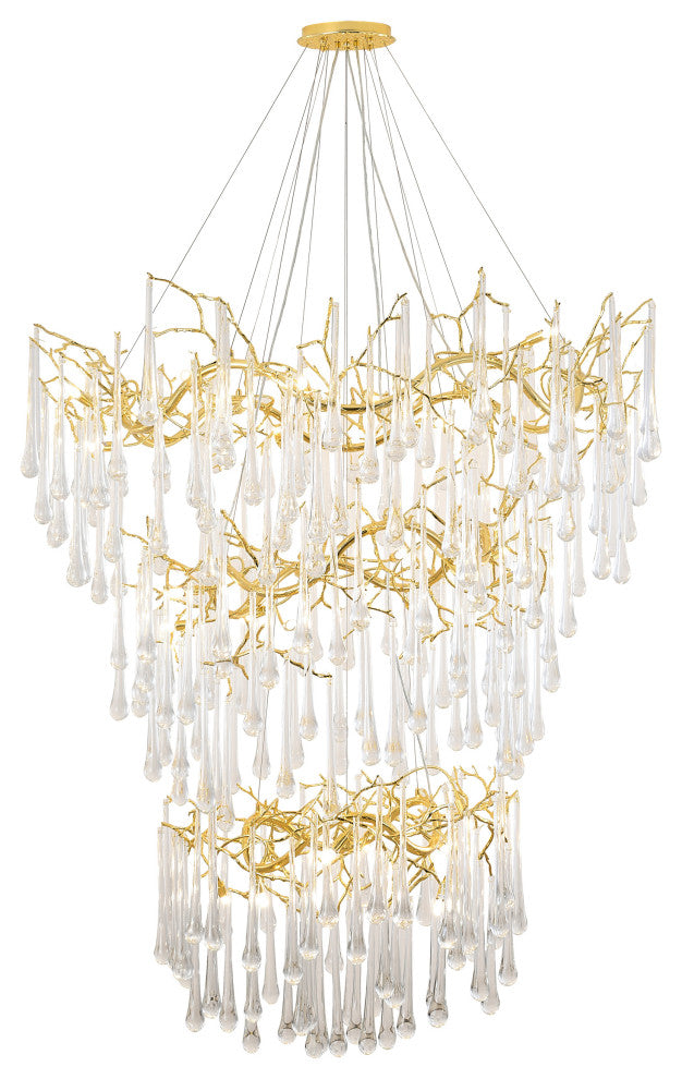 Bethel International CN20C32G 38 Light Chandelier, Gold