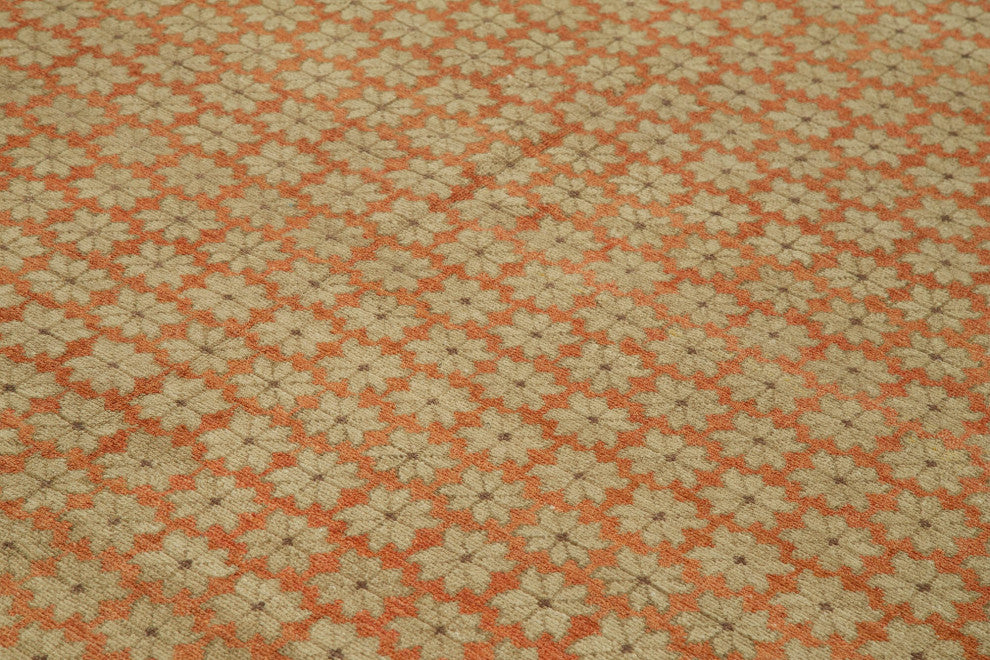Rug N Carpet - Hand-Knotted Oriental 8' 2" x 10' 1" Unique Oushak Area Rug