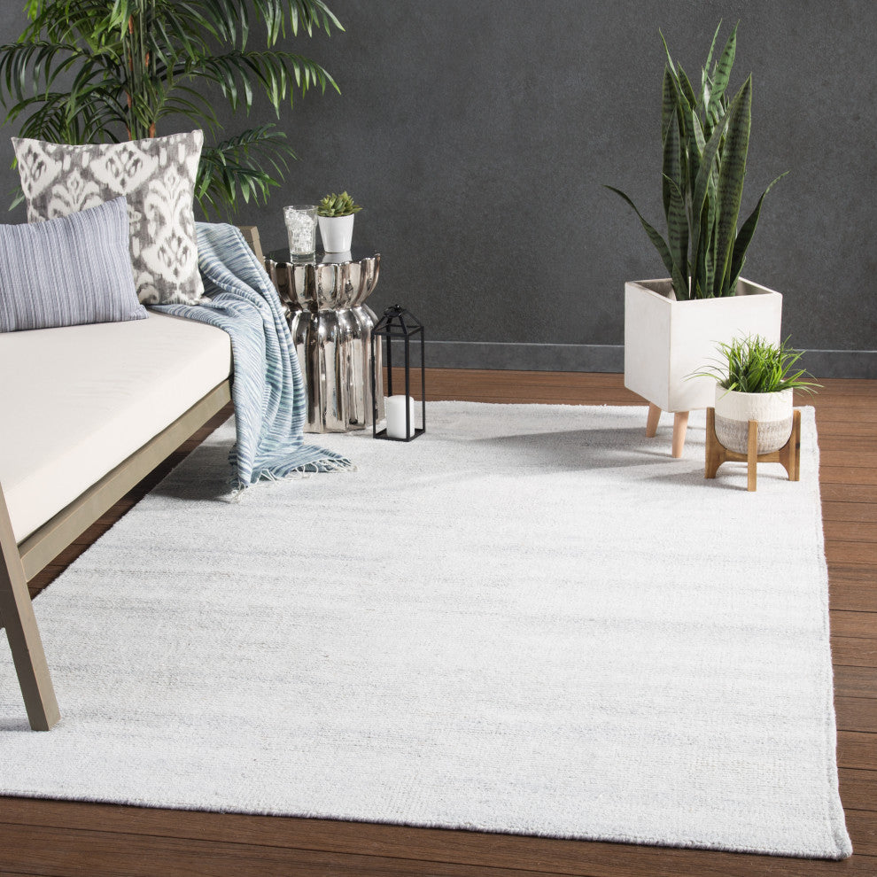 Jaipur Living Limon Indoor/ Outdoor Solid Area Rug, Silver/Gray, 3'x10'
