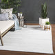 Jaipur Living Limon Indoor/ Outdoor Solid Area Rug, Silver/Gray, 3'x10'