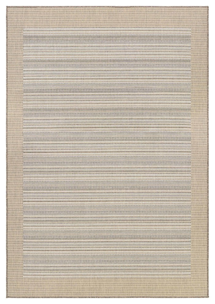 Couristan Monaco Bowline Outdoor Runner Rug, Cocoa Natural-Ivory, 2'3"x7'10"