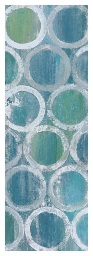 "Stack of Tubes Blue II" Digital Paper Print by Albena Hristova, 14"x38"