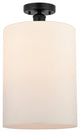 Innovations 616-1F-BK-G111-L 1 Light Semi-Flush Mount, Matte Black
