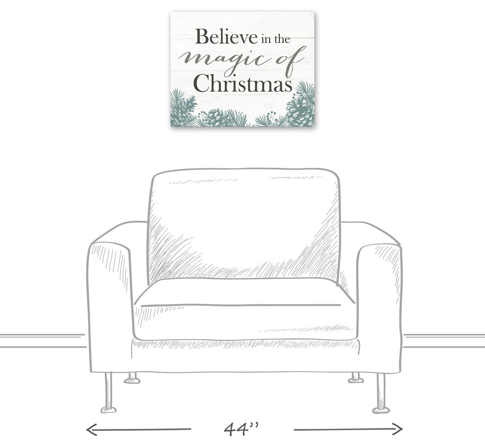 Believe in the Magic of Christmas Canvas Wall Art, 16"x20"