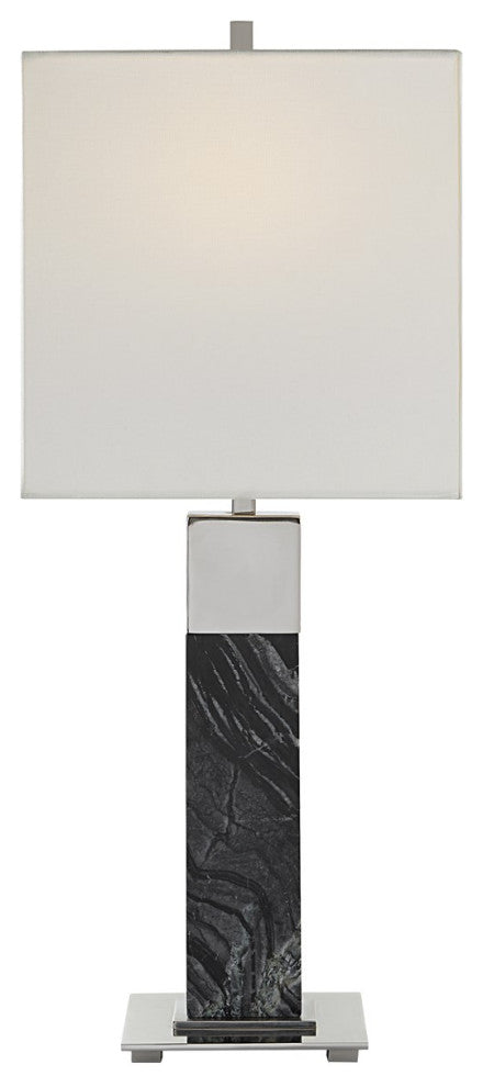Uttermost Pilaster Marble Table Lamp 30060-1, Black