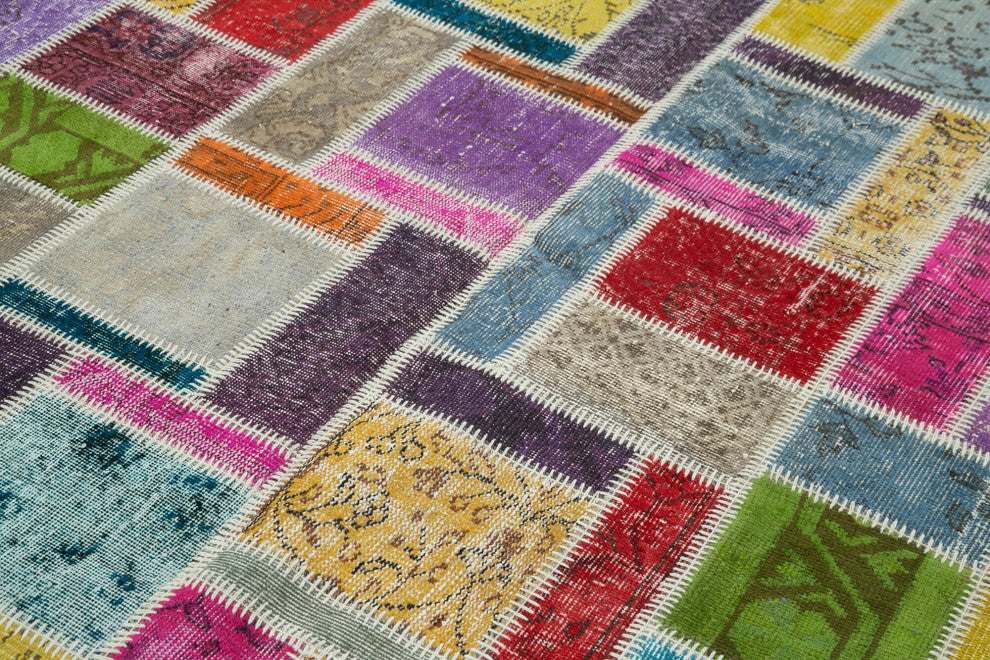 Rug N Carpet - Hand-Knotted Oriental 5' 8" x 8' 4" Unique Patchwork Area Rug