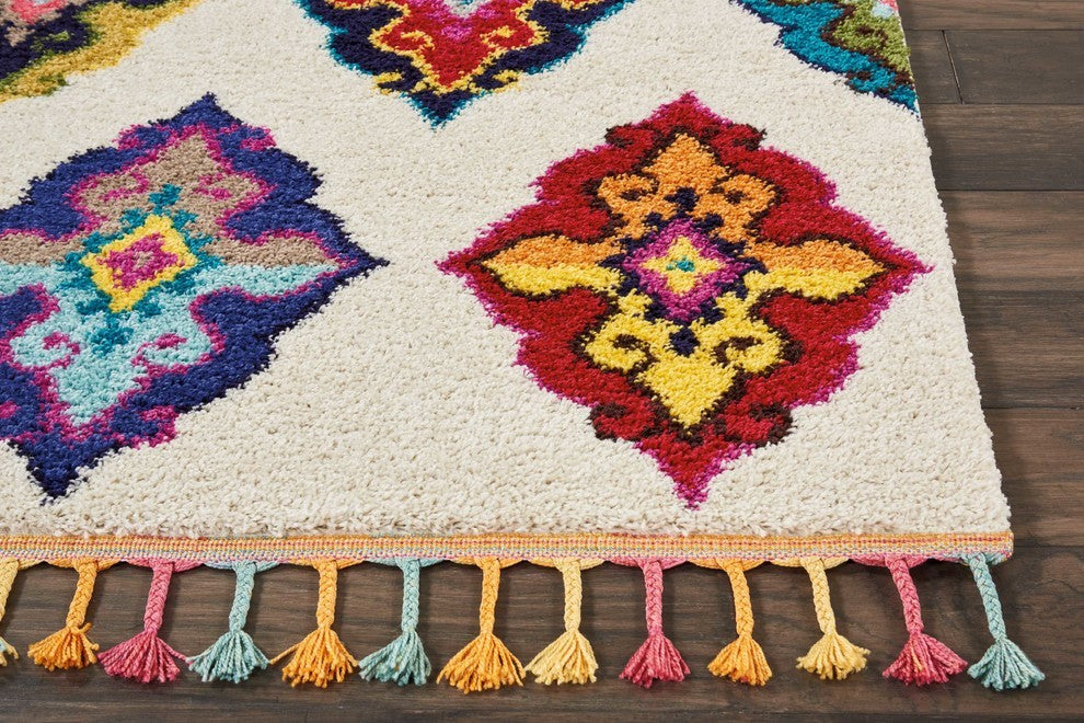 Nourison Moroccan Casbah Ivory/Multicolor Area Rug, 3'11"x6'