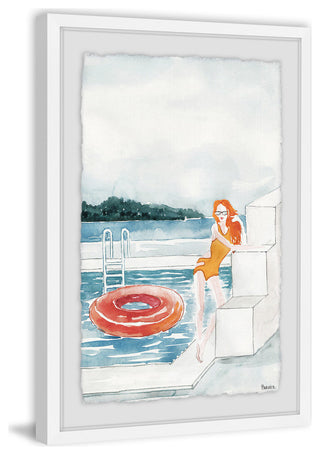 "Orange Is Summer" Framed Painting Print, 16"x24"