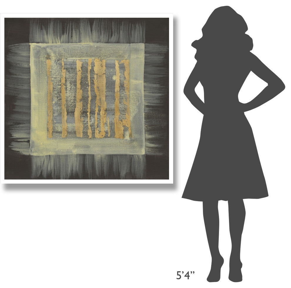 "Gold Tapestry III" Digital Paper Print by Albena Hristova, 42"x42"
