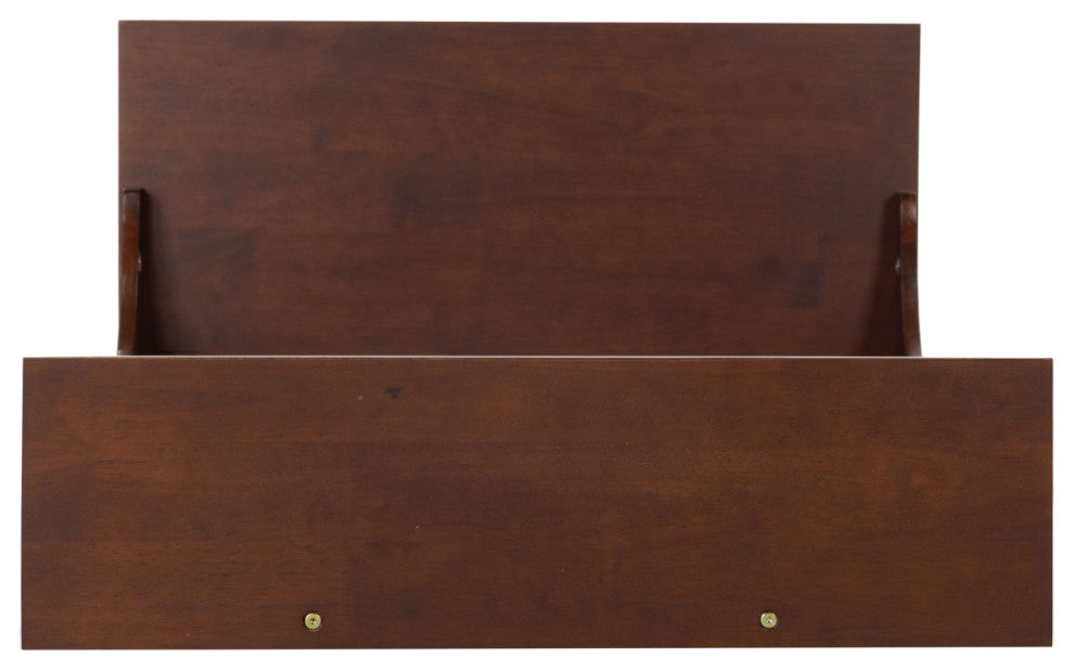 Safavieh Couture Pitta Wood 1 Drawer Hall Tree, Walnut/Gold