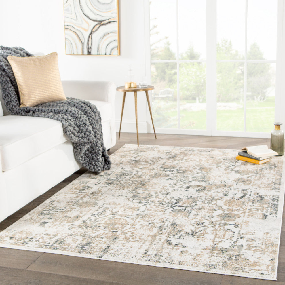 Jaipur Living Clara Floral Gray Area Rug 3'11"X5'11"